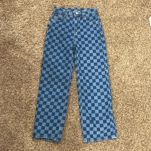 H&M Checkered Girls Jeans.